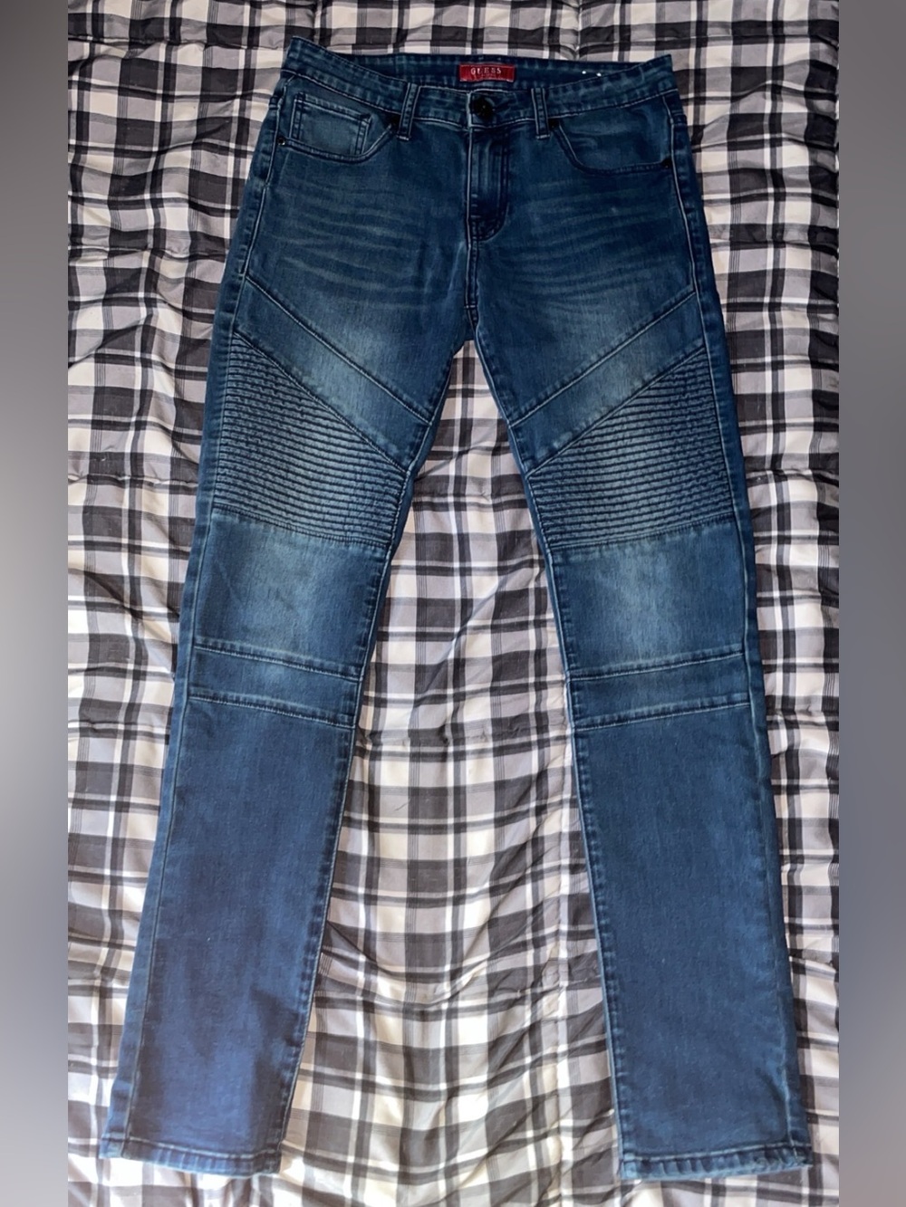 Guess Moto Denim Jeans Slim Fit Size 30